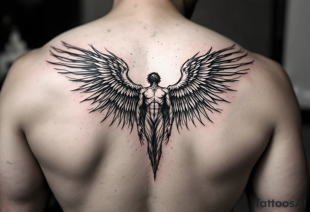 Angel tattoo tattoo idea