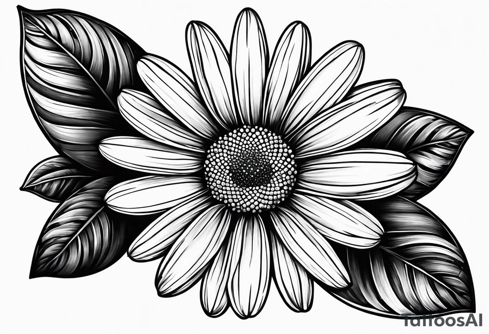 daisy semi colon tattoo idea