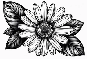 daisy semi colon tattoo idea