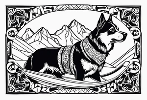 dog sled tattoo idea