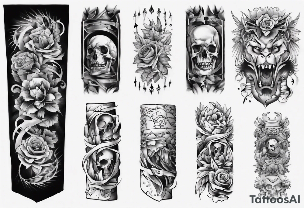 men’s arm sleeve, poland tattoo idea