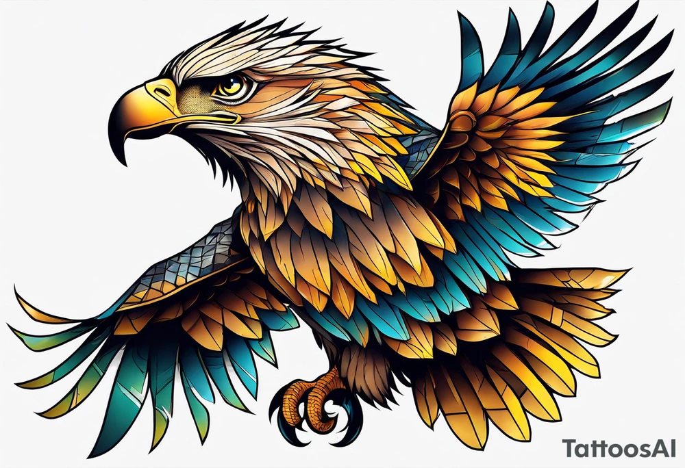 Halb löwe halb adler tattoo idea