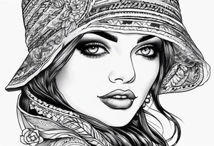 Woman with no clothes tattoo idea