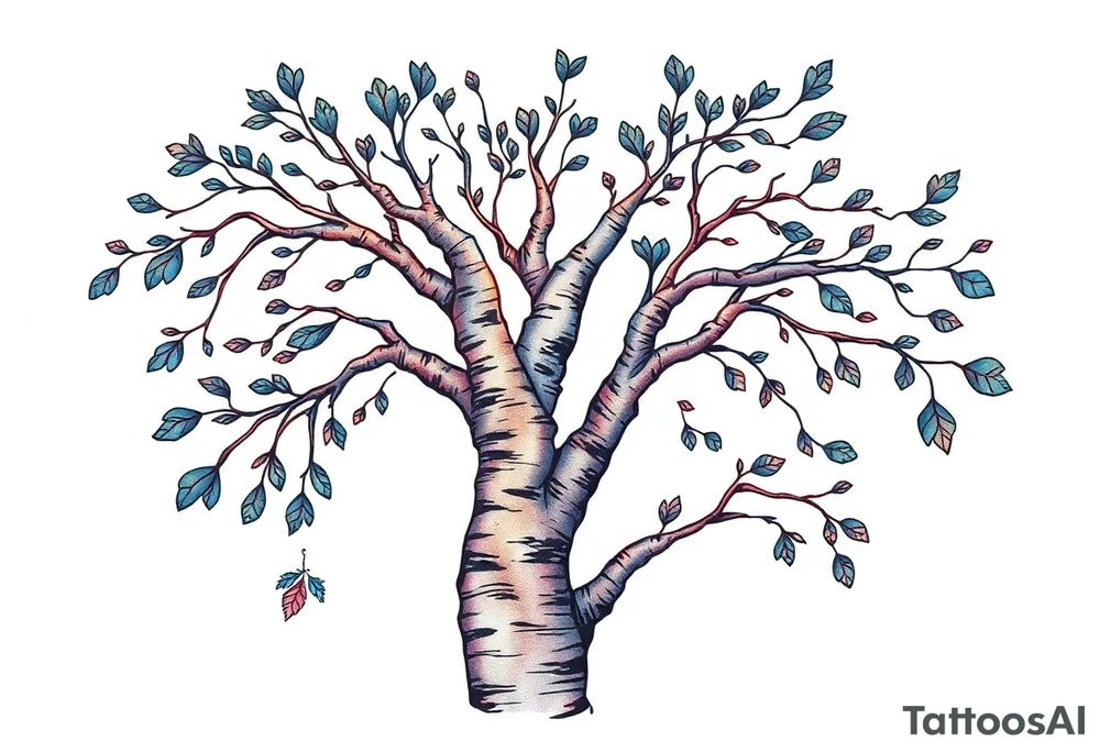 birch tree tattoo idea
