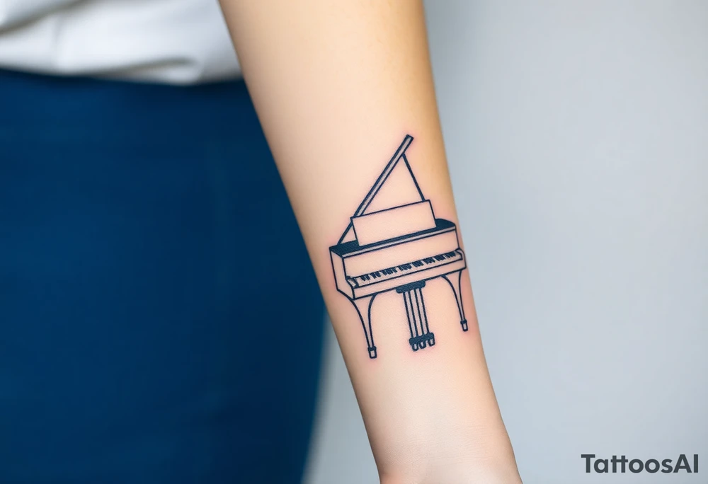 Grand piano tattoo idea
