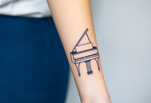 Grand piano tattoo idea