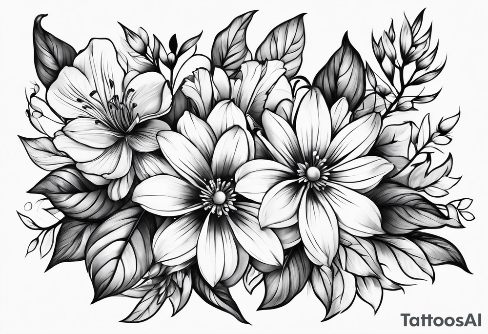 Zagare flower tattoo idea