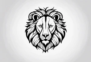 Lion,  wolf, tattoo idea