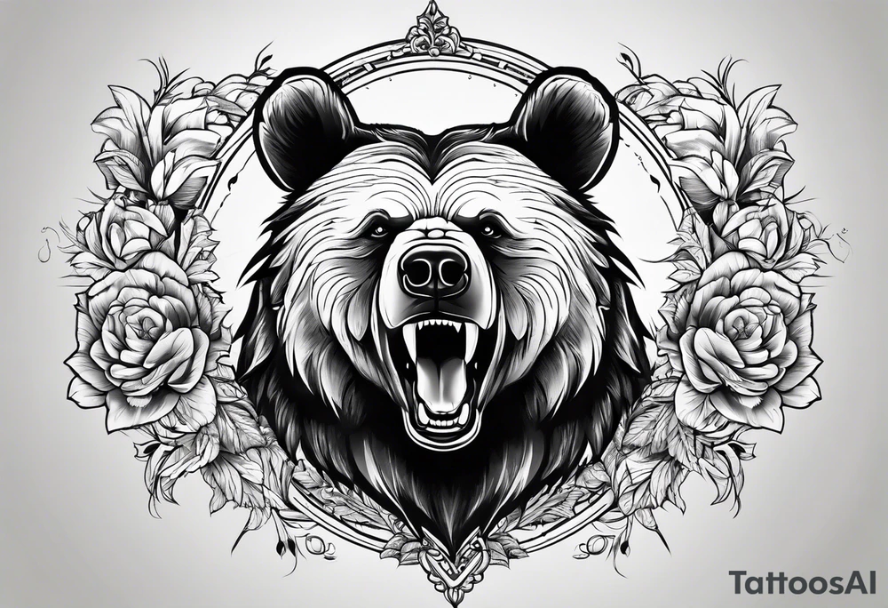 Figher bear tattoo idea