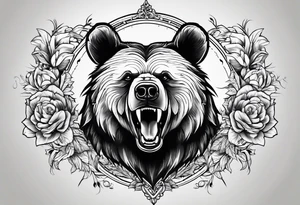 Figher bear tattoo idea