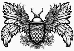 Dolly, acorn, wings tattoo idea