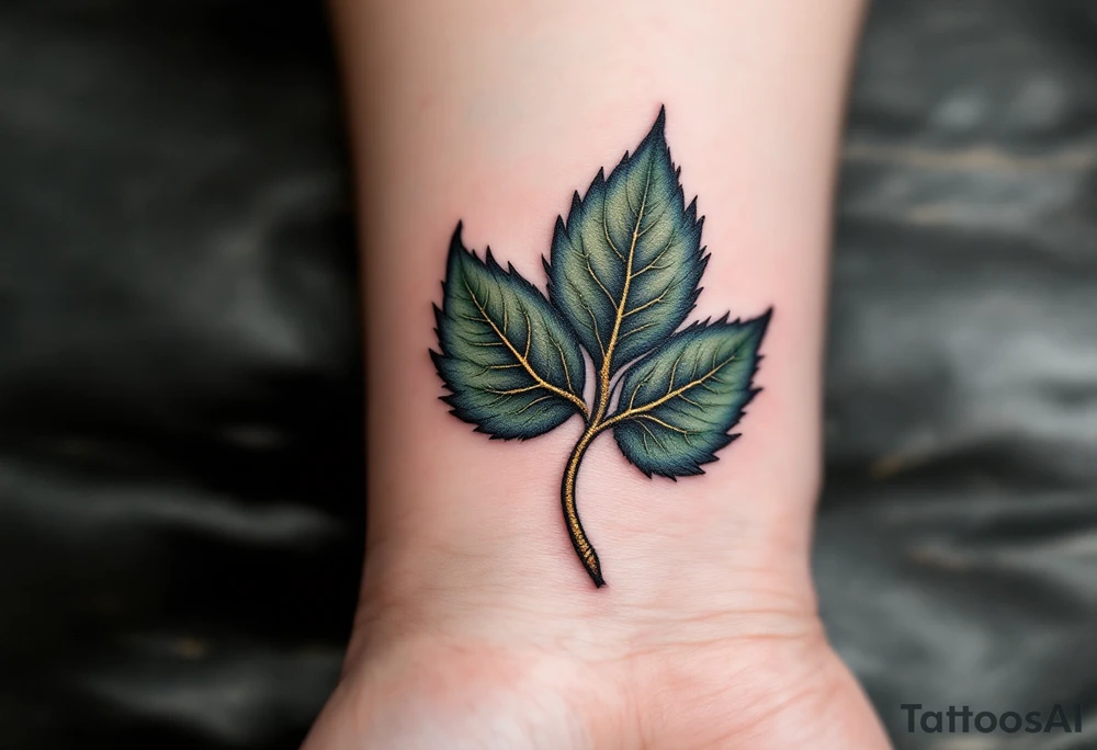 The Bodhi Tree Leaf – Symbol of enlightenment under which Buddha meditated, typically in green, brown, or gold, often stylized with veins or mandala textures. tattoo idea