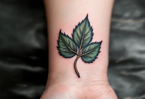 The Bodhi Tree Leaf – Symbol of enlightenment under which Buddha meditated, typically in green, brown, or gold, often stylized with veins or mandala textures. tattoo idea
