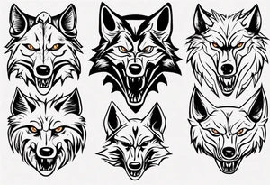 Super scary wolf tattoo idea