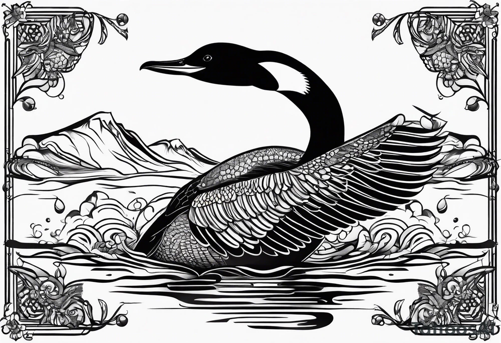 Loon dancing tattoo idea