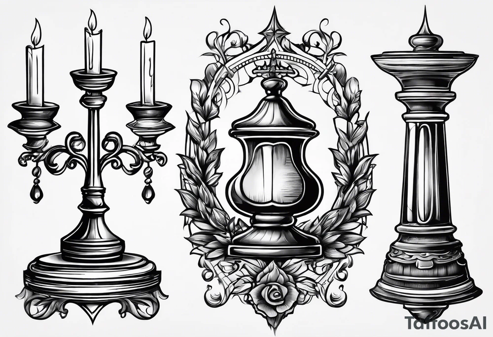 discipline above stock market candlestick tattoo idea