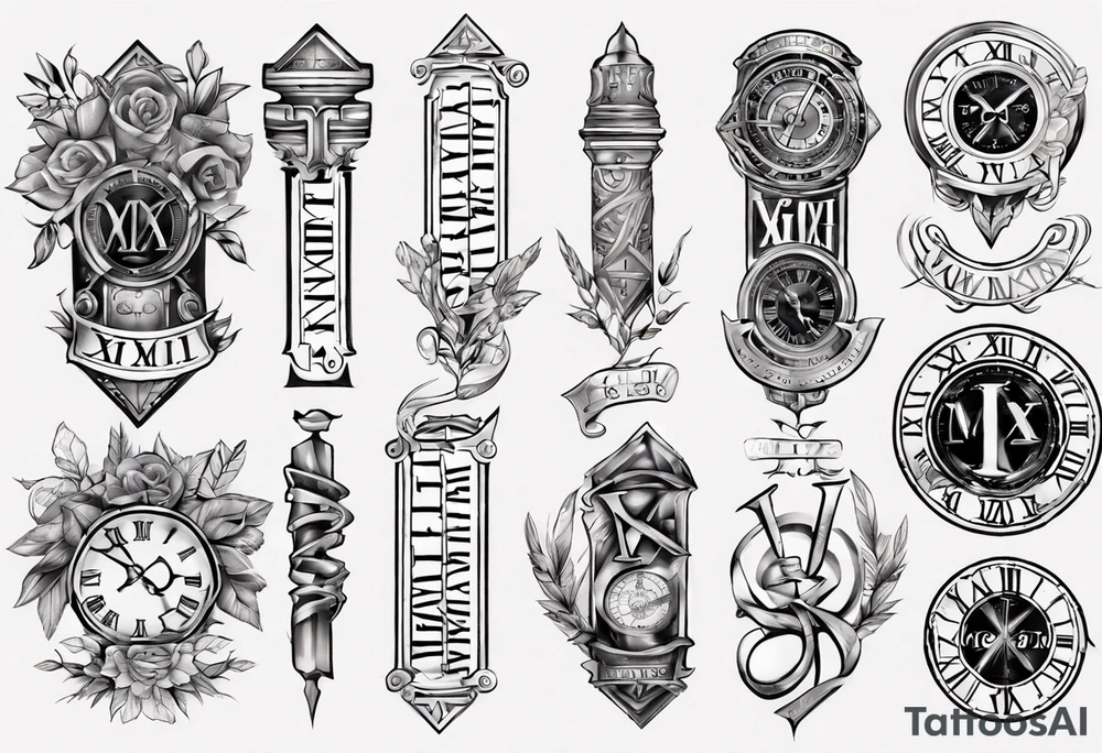 roman numerals tattoo idea