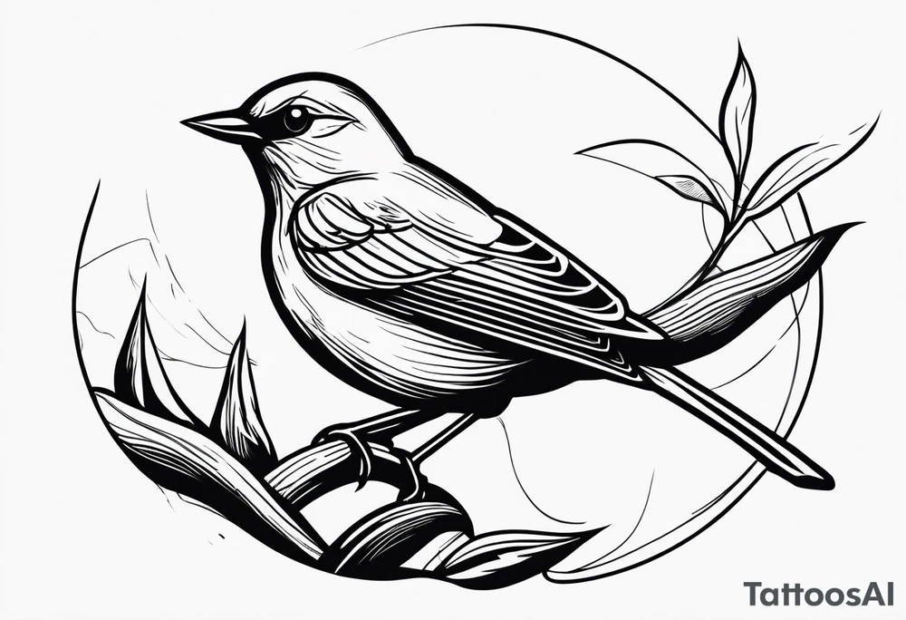 Nightingale with 1945 number tattoo idea