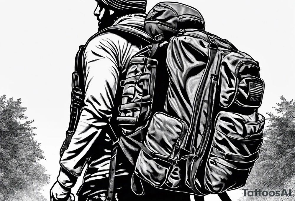 Rucking, brotherhood, shadows, fitness, GrowRuck tattoo idea