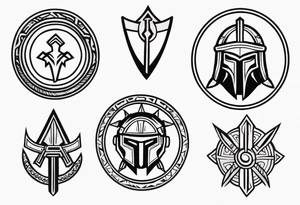Ancient hoplite symbol tattoo tattoo idea
