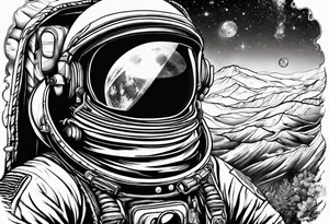 A rapping astronaut tattoo idea