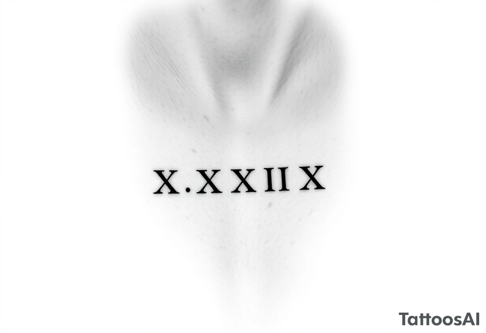 roman numerals tattoo idea