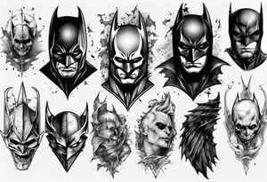 the dark knight sleeve tattoo idea