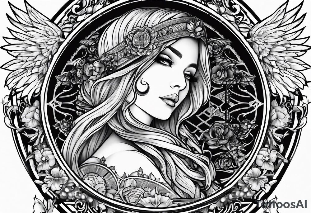 with lady juctice emblem a sword and a scale tattoo idea with lady juctice emblem a sword and a scale tattoo idea