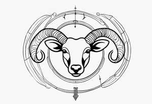 aries zodiac symbols tattoo idea