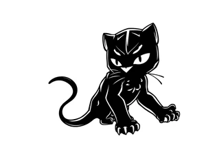 Black panther marvel tattoo idea