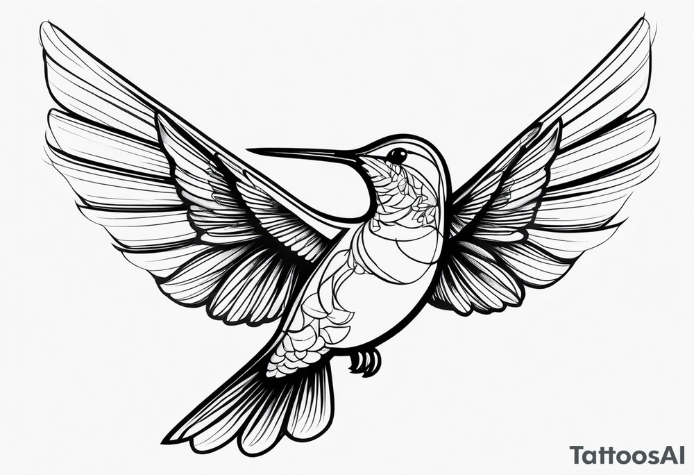 Hummingbird with the word grace in the wings tattoo idea