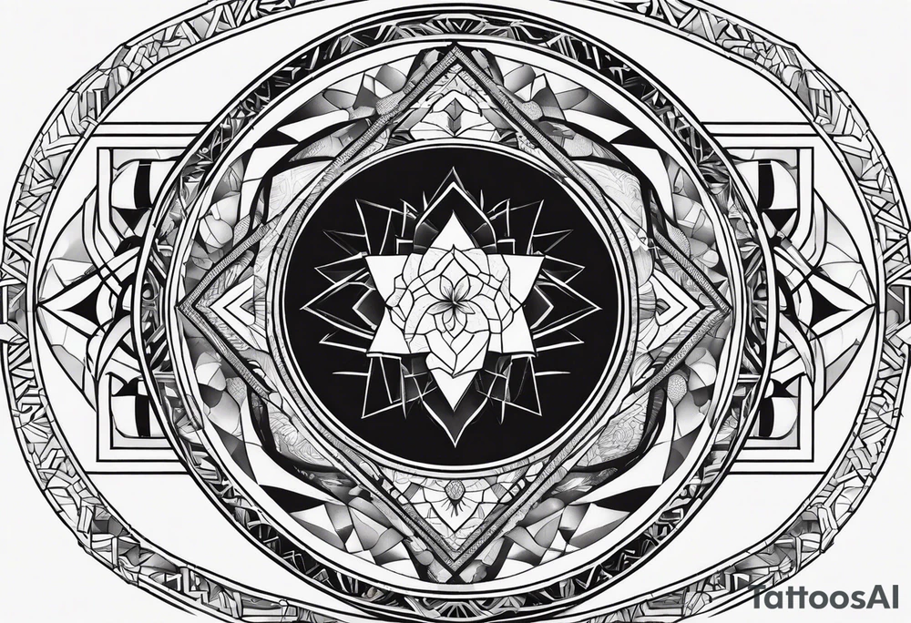 ouroboros geometric tattoo idea
