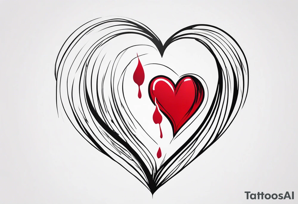 Bleeding heart tattoo idea