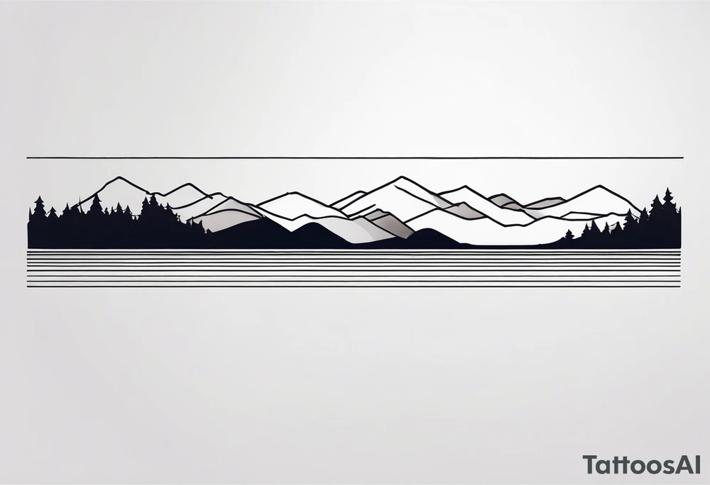 Horizontal Line Forearm tattoo idea