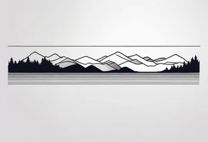 Horizontal Line Forearm tattoo idea