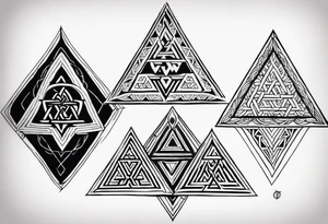 Forearm,triquetra,vegvisir,valknut tattoo idea
