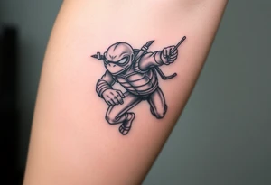 Flying ninja monkey turtle tattoo idea