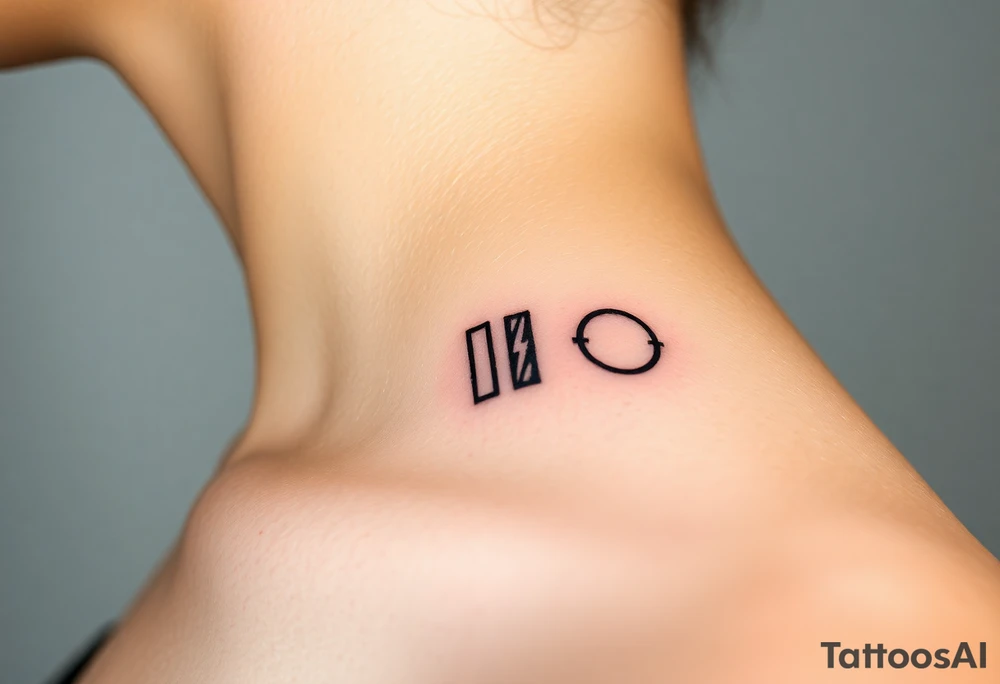 Powerful mental health  symbolism of play button, pause button, stop button and rewind tattoo idea