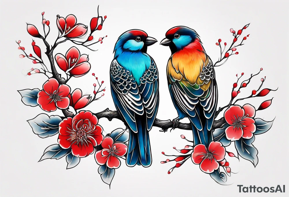 Love birds tattoo idea