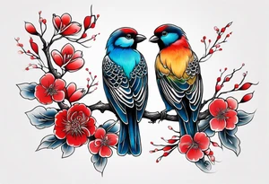 Love birds tattoo idea