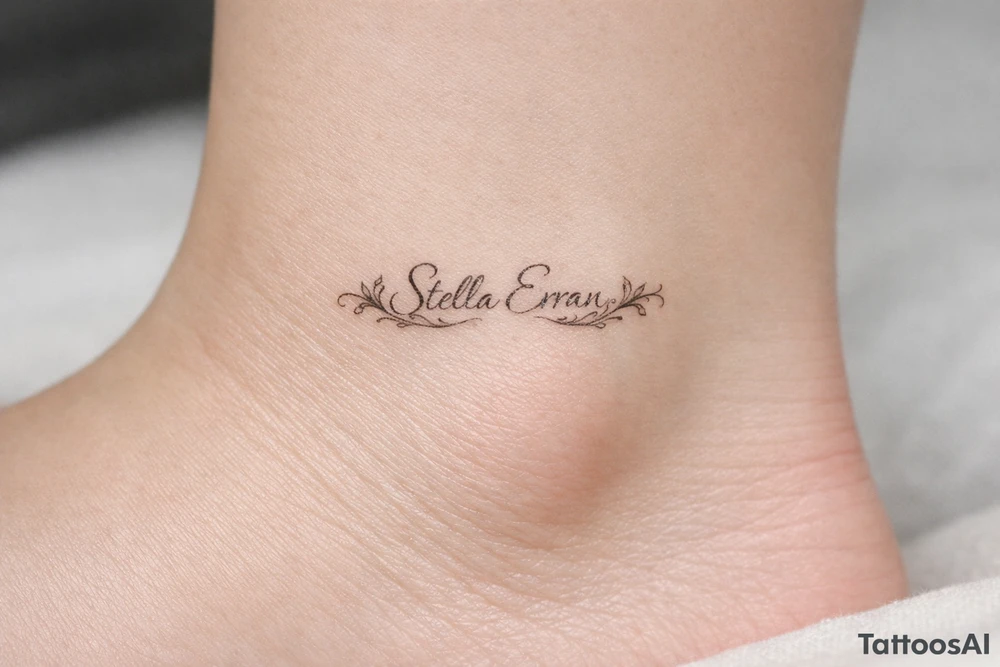 Stella erran, Maybe a medium lining of the letters style tattoo idea