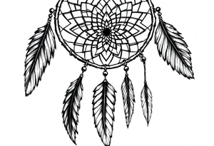 dreamcatcher with feathers for the memory of my grandma tattoo idea