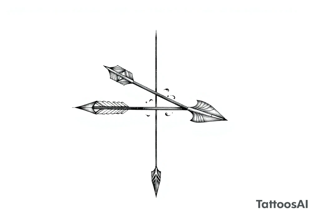 one  arrow that come down tattoo idea