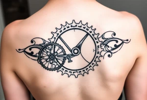 tribal bicycle cog tattoo idea