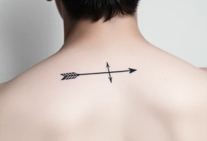 Tiny thin fine line arrow tattoo idea