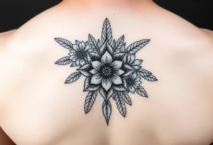 Indigenous floral 
Three 
Law of Attraction, 
Manifestation, 
gratitude tattoo idea