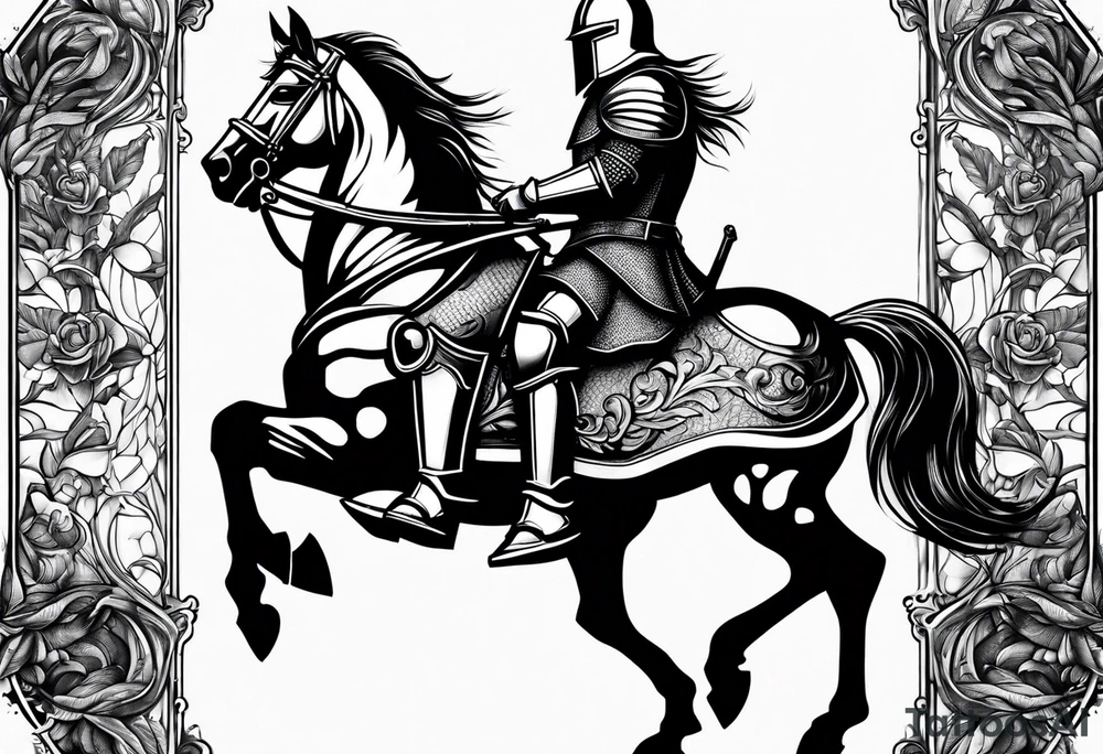 knight with heavy armor tattoo idea