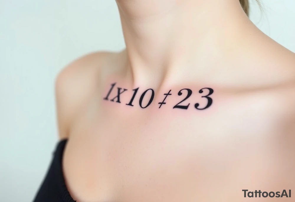 1x10^23 tattoo idea