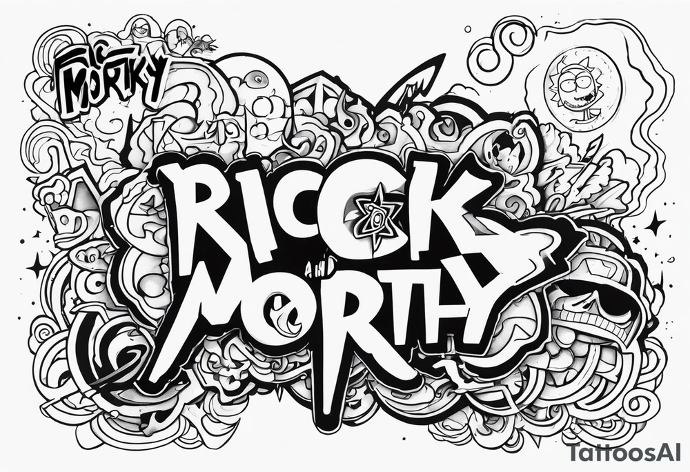 rick and morty tattoo idea