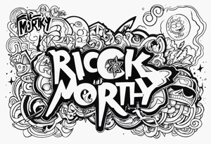 rick and morty tattoo idea